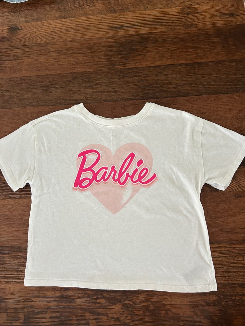 GAP Barbie logo White Tee with Pink Heart